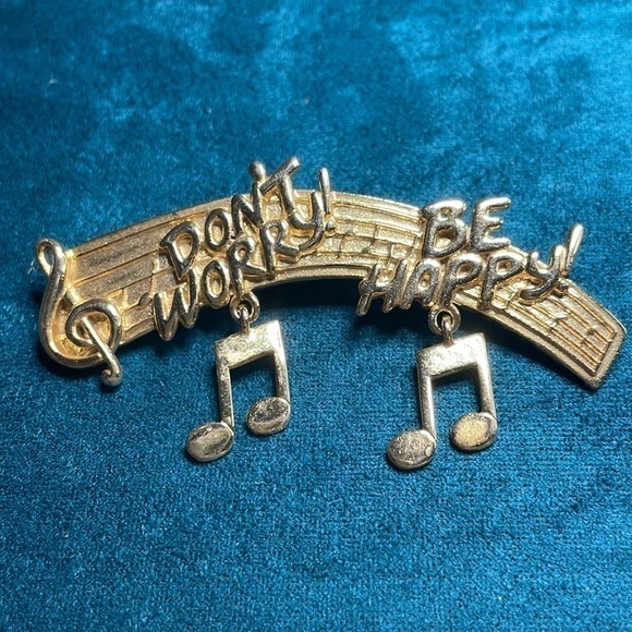 Don’t Worry Be Happy Brooch - Picture 1 of 3